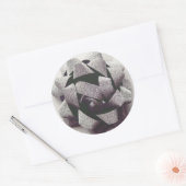 弓シルバープレゼントパーティー弓 ラウンドシール (封筒)