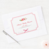 弓シール付きシール 長方形シール (封筒)