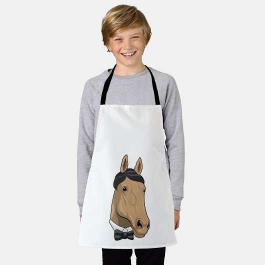 弓タイの紳士としての馬 エプロン (着用した状態)