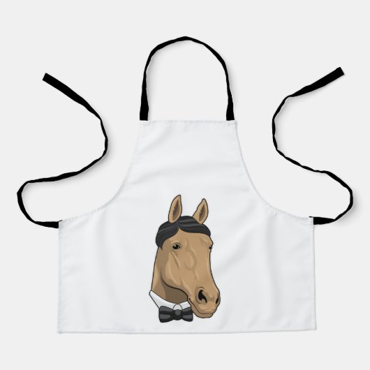 弓タイの紳士としての馬 エプロン (正面)