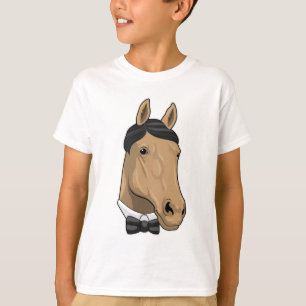 弓タイの紳士としての馬 Tシャツ