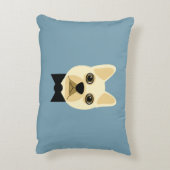 弓タイフランスのグブルーのブルドッグ アクセントクッション (裏面(縦))