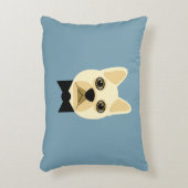 弓タイフランスのグブルーのブルドッグ アクセントクッション (正面(垂直))