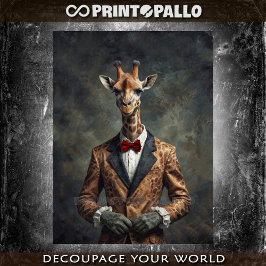 弓ダンディタイビクトリアンのキリンを着た 薄葉紙