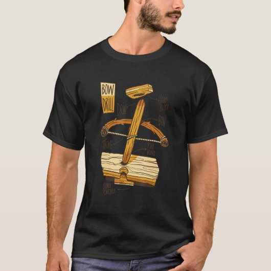 弓ドリルアセンブル命令ファイヤー作成ブシュクラ Tシャツ (正面)