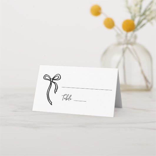 弓ハンドドロウドウェディングフラワーズ座席表 プレイスカード (正面)