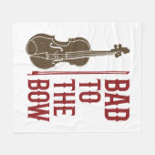 弓バイオリン奏者バイオリニストに悪い フリースブランケット (正面(横))