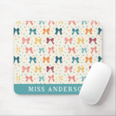 弓パタお洒落ーンレインボーリボン名前をカスタムする マウスパッド (マウス)