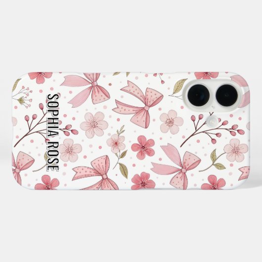 弓パタ名門私立校風のーン名パーソナライズされたiPhoneケース Case-Mate iPhoneケース (裏面 (横))