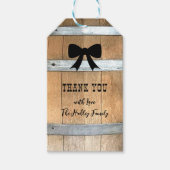 弓パーソナライズされた付き素朴ギフトラベル ギフトタグ (正面)