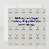 弓フランスのネクタイ付きブルドッグ カード (裏面)