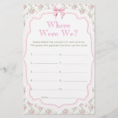 弓フローラどこ我々のブライダルシャワーゲーム (正面)