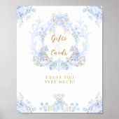 弓フローラテディベアークレスト少年ベイビーシャワーギフト ポスター (正面)