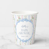 弓フローラバラヴィンテージ赤ちゃんシャワー赤ちゃんシャワー 紙コップ (裏面)