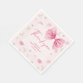弓フローラリトル恋しく思オネダーフル誕生日の好意 スタンダードランチョンナプキン (角)
