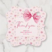 弓フローラリトル恋しく思オネダーフル誕生日の好意 フェイバータグ (裏面)