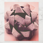 弓プレゼントピンクパーティー弓 ワインラベル (シングルラベル)