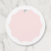 弓ミニマモダンリストウェーブピンクガールベビーシャワー フェイバータグ (裏面)