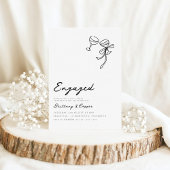 弓モダン筆手引き婚約パーティ 招待状