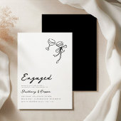 弓モダン筆手引き婚約パーティ 招待状