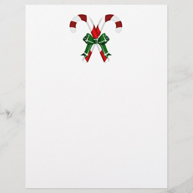 弓付きクリスマスキャンディスティック (正面)