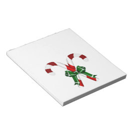 弓付きクリスマスキャンディスティック ノートパッド