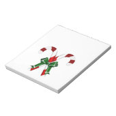 弓付きクリスマスキャンディスティック ノートパッド (回転)