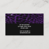 弓名刺を持つ紫色のグリッターのチータ 名刺 (裏面)