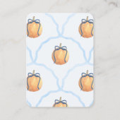 弓名門私立校風の付きカボチャは本の赤ちゃんシャワーをもたらす エンクロージャーカード (裏面)