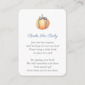 弓名門私立校風の付きカボチャは本の赤ちゃんシャワーをもたらす エンクロージャーカード (正面)