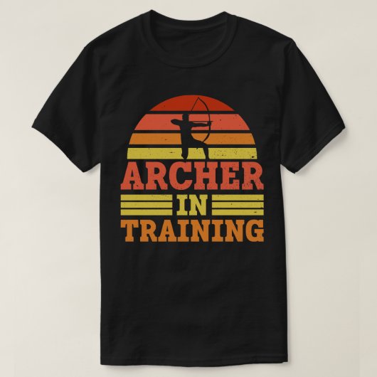 弓射射手を訓練する射手 Tシャツ (デザイン正面)