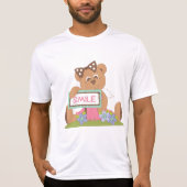 弓持ちテディベアスマイル標識 Tシャツ (正面)