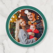 弓状のクリスマスの贈り物を贈カスタムる フェイバータグ (裏面)