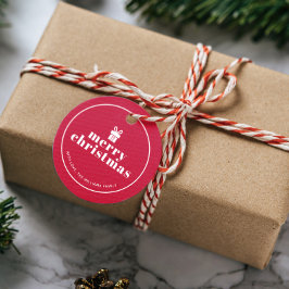 弓状のクリスマスの贈り物を贈カスタムる フェイバータグ