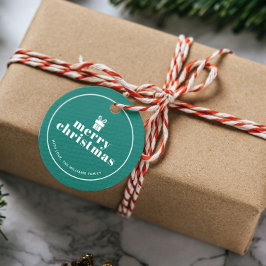 弓状のクリスマスの贈り物を贈カスタムる フェイバータグ