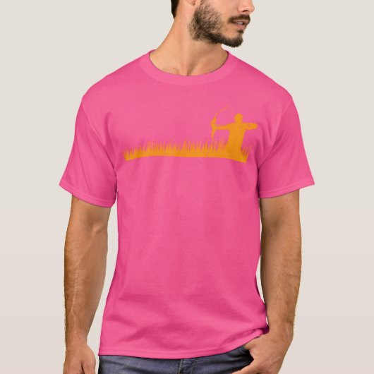 弓狩り射手イングラスアーチェリーハンター Tシャツ (正面)