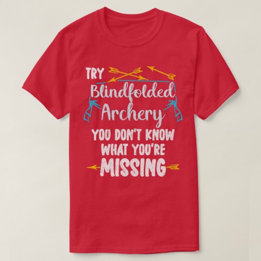 弓矢おもしろいの弓矢が打ち付ける的スパー Tシャツ (デザイン正面)