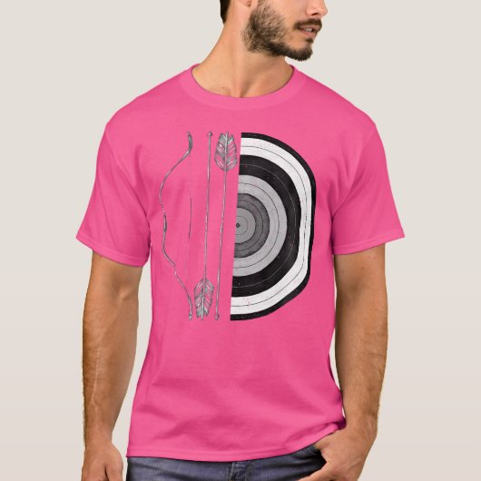弓矢おもしろい愛好家のためのアーチェリー芸術 Tシャツ (正面)