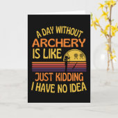 弓矢の恋人おもしろいがいない日 カード (黄色い花)