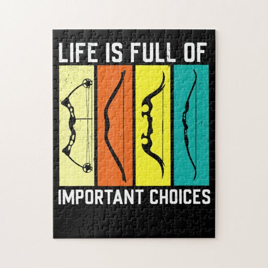 弓矢の男が狩人に贈り物を贈り、射手に衣装を贈る ジグソーパズル (縦)