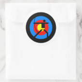 弓矢の的と射手 ラウンドシール (バッグ)