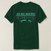 弓矢ギフトAim Shoot Swear Repeat Archery Tシャツ (デザイン正面)