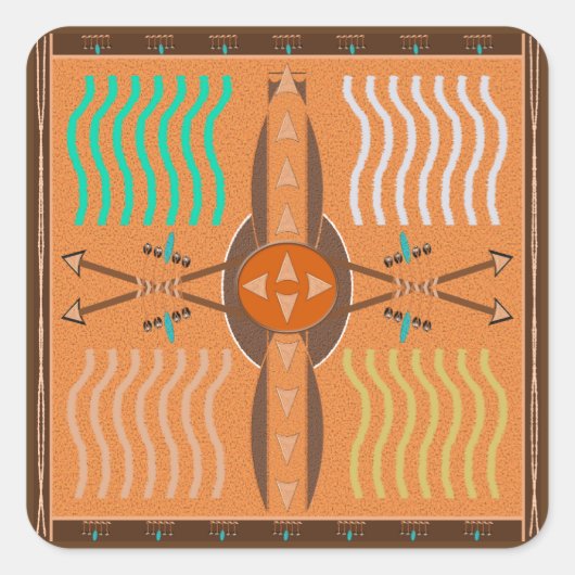 弓矢シール20/シート スクエアシール (正面)