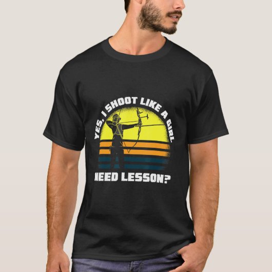 弓矢スポーツ射手スポーツ弓31 Tシャツ (正面)