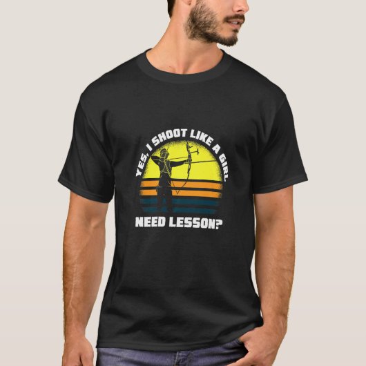 弓矢スポーツ射手スポーツ弓4 Tシャツ (正面)