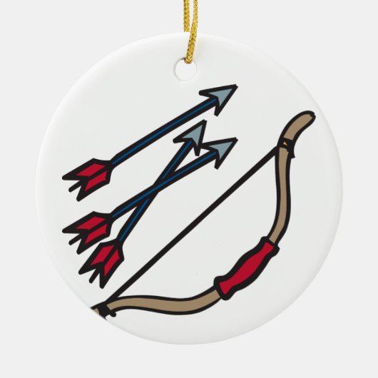 弓矢 セラミックオーナメント (正面)