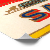 弓結びブランドのサーモンラベル ポスター (角)