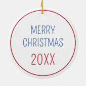 弓航海の付きクリスマスライフサーバー セラミックオーナメント (裏面)