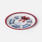 弓航海の付きクリスマスライフサーバー ペーパープレート (アングル)
