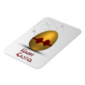 弓花の渦巻パターンが付いている金イースターエッグ マグネット (左側)